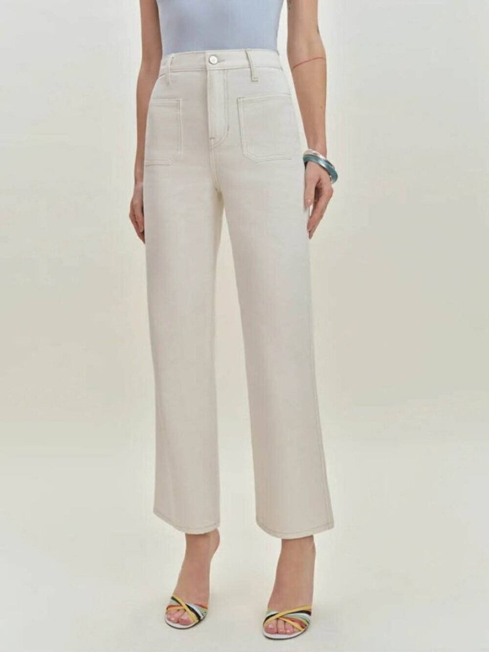 Reformation NWT Alyssa Stretch High Rise Wide Leg Cropped Jeans - Size 27